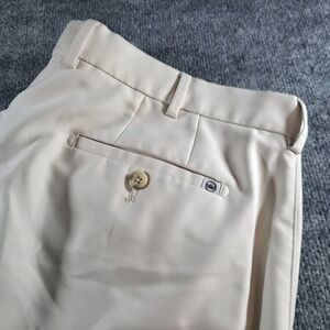 Peter Millar Mens 38/32 Beige Flat‎ Front Golf Pants 100% Polyester